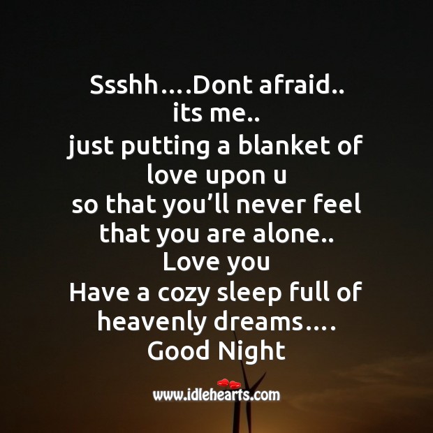 Ssshh….dont afraid.. Good Night Quotes Image