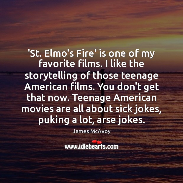 ‘St. Elmo’s Fire’ is one of my favorite films. I like the Image