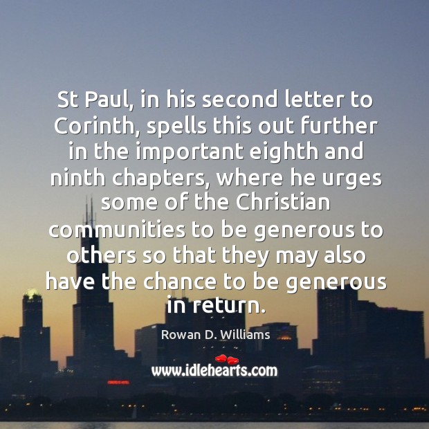 St paul, in his second letter to corinth Image