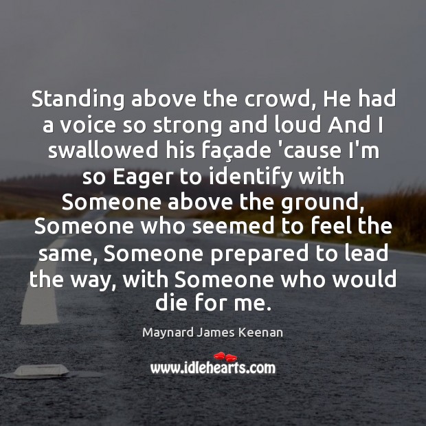 Standing above the crowd, He had a voice so strong and loud Image