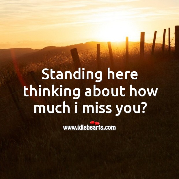 Standing here thinking about how much I miss you? Miss You Quotes Image