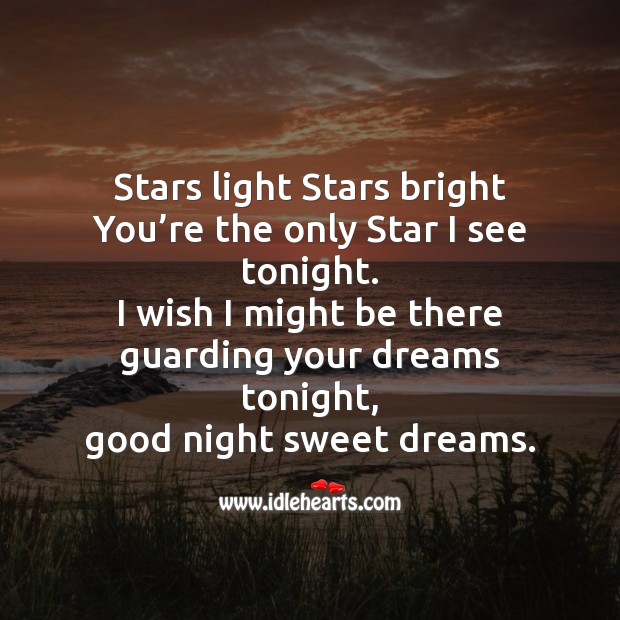 Stars light stars bright Good Night Quotes Image