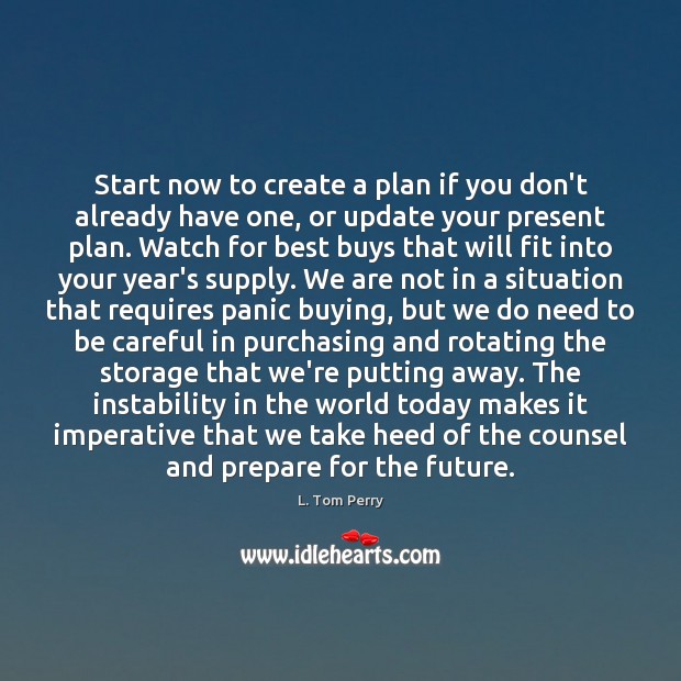 Start now to create a plan if you don’t already have one, Image