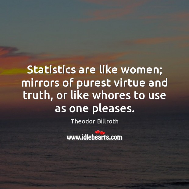 Statistics are like women; mirrors of purest virtue and truth, or like Image