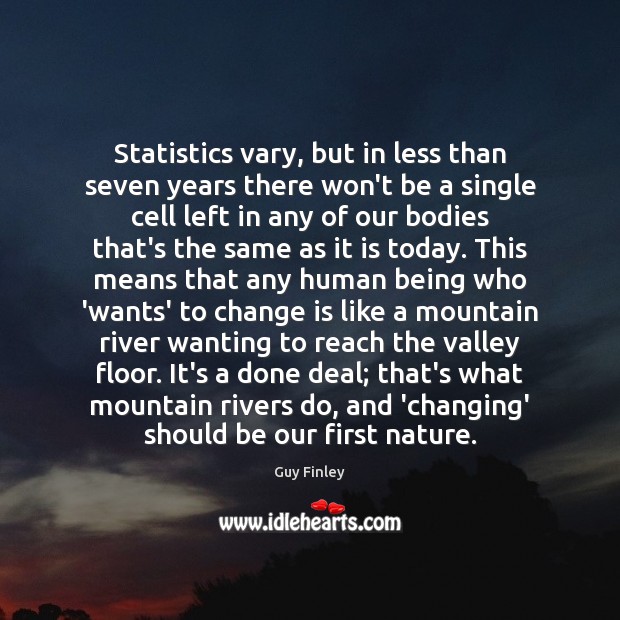 Statistics vary, but in less than seven years there won’t be a Change Quotes Image