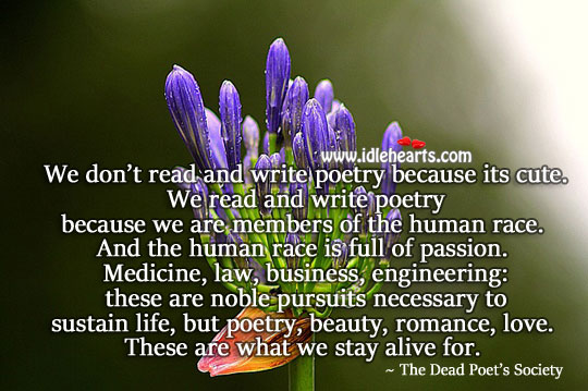 Human race is full of passion. Business Quotes Image