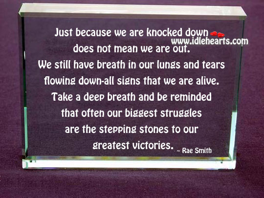 Have breath in our lungs and tears flowing down Rae Smith Picture Quote