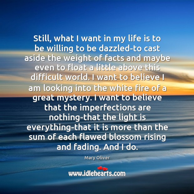 Still, what I want in my life is to be willing to Mary Oliver Picture Quote