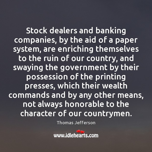 Stock dealers and banking companies, by the aid of a paper system, Image