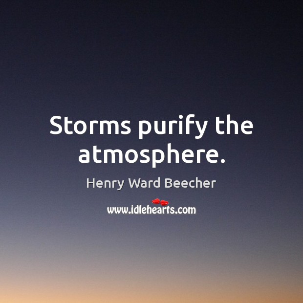 Storms purify the atmosphere. Image