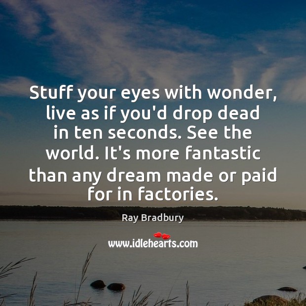 Stuff your eyes with wonder, live as if you’d drop dead in Image