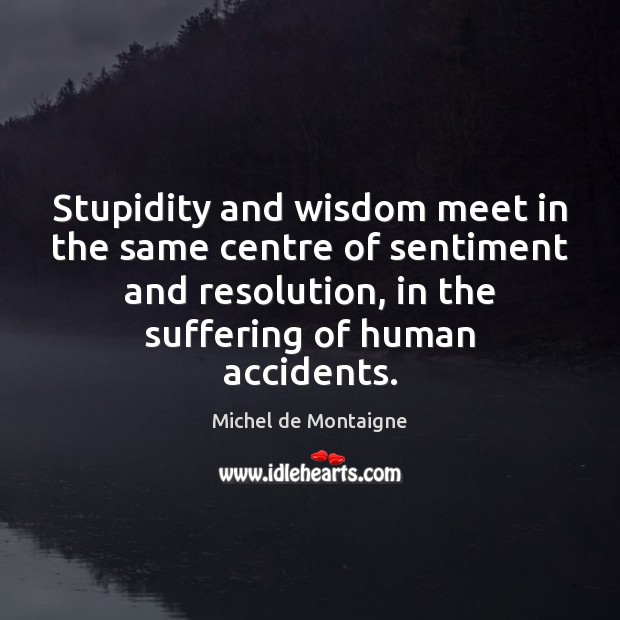 Stupidity and wisdom meet in the same centre of sentiment and resolution, Image