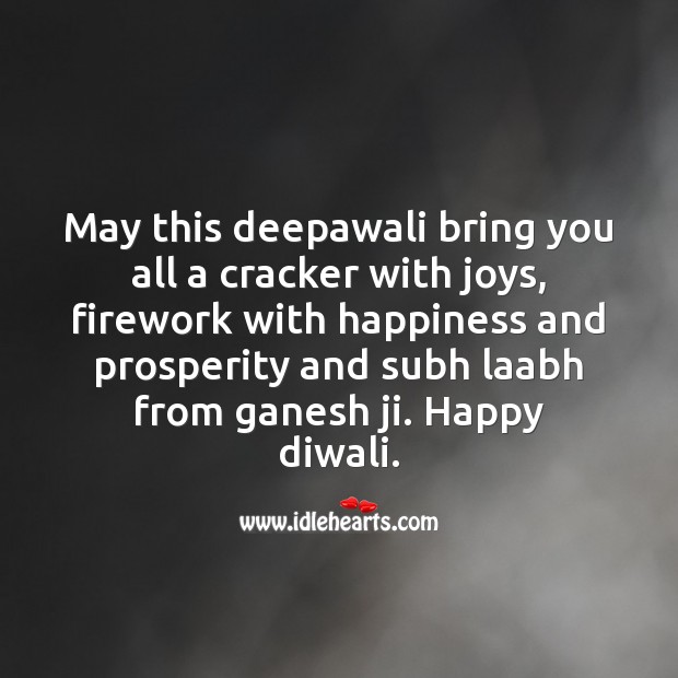 Subh laabh from ganesh ji Diwali Messages Image