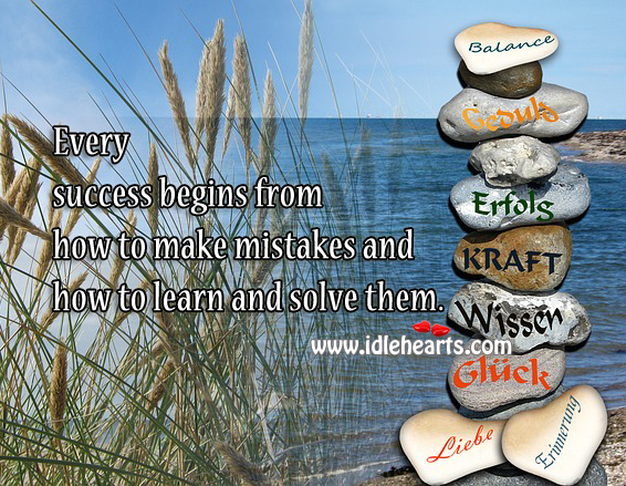 Every success begins from mistakes Image