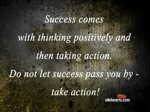Success comes with thinking positively Image