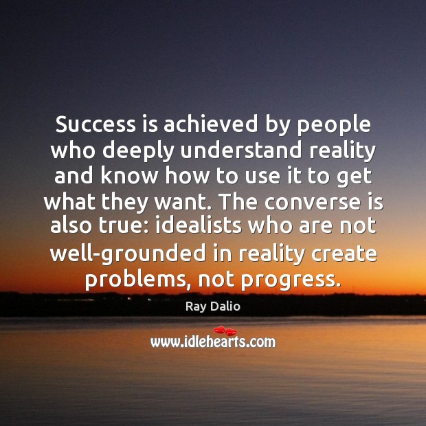 Success is achieved by people who deeply understand reality and know how Image