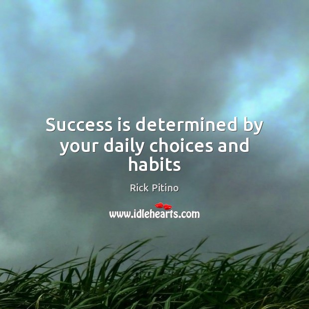 Success is determined by your daily choices and habits Image
