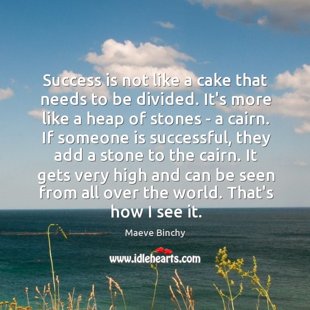 Success is not like a cake that needs to be divided. It’s Success Quotes Image