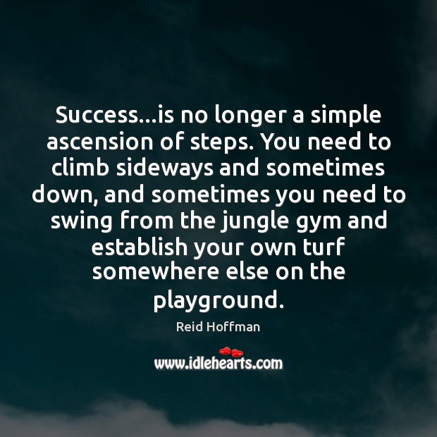 Success…is no longer a simple ascension of steps. You need to Reid Hoffman Picture Quote
