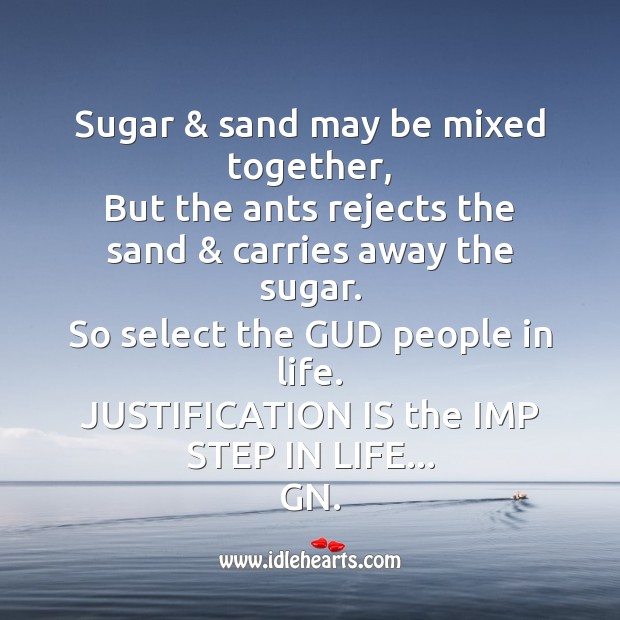 Sugar & sand may be mixed together Good Night Messages Image