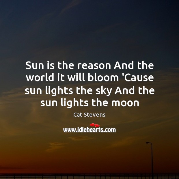 Sun is the reason And the world it will bloom ‘Cause sun Image