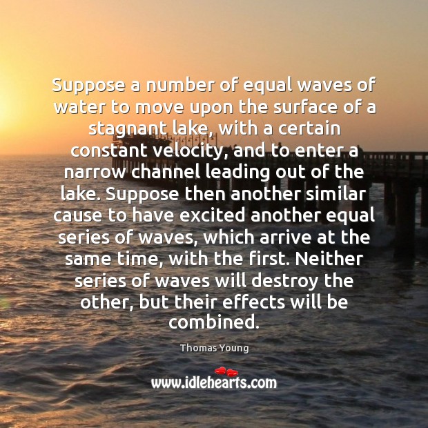 Suppose a number of equal waves of water to move upon the Image