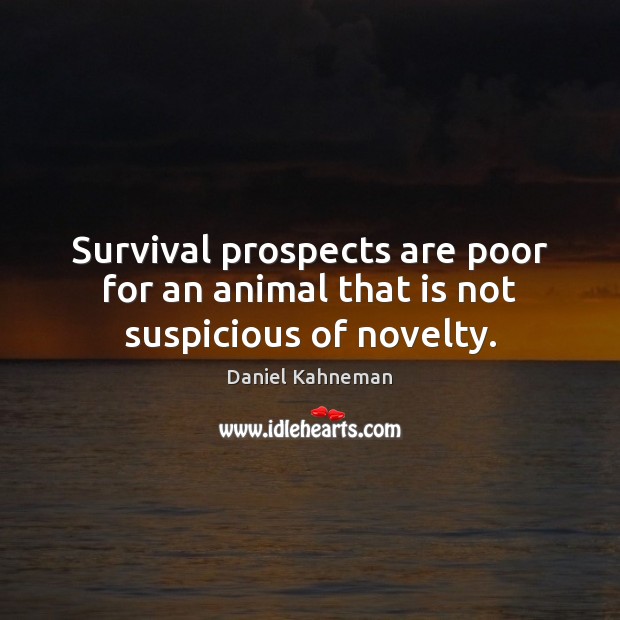 Survival prospects are poor for an animal that is not suspicious of novelty. Image