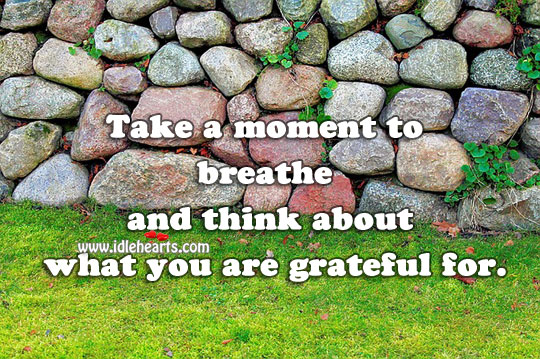 Take a moment to breathe and think. Image