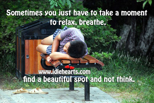 Take a moment to relax, breathe Image