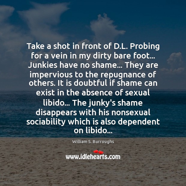 Take a shot in front of D.L. Probing for a vein Image