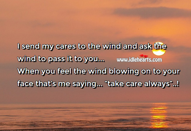 I send my cares Care Messages Image