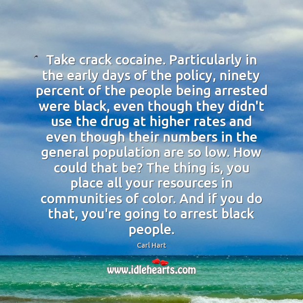 Take crack cocaine. Particularly in the early days of the policy, ninety Image