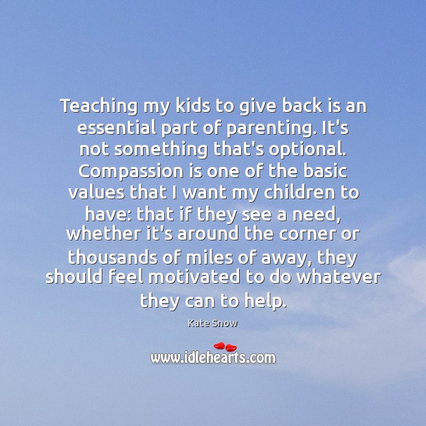 Teaching my kids to give back is an essential part of parenting. 