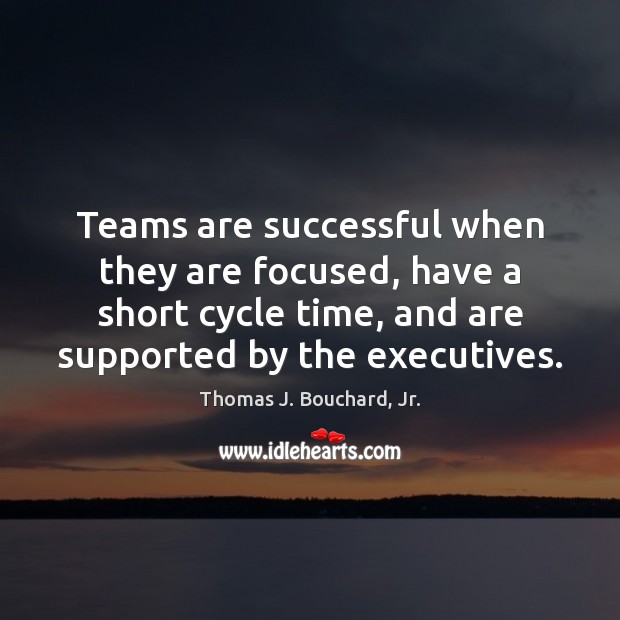 Teams are successful when they are focused, have a short cycle time, Image