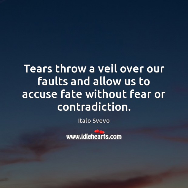 Tears throw a veil over our faults and allow us to accuse Image
