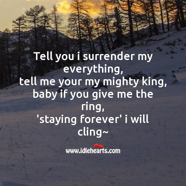 Tell you I surrender my everything Good Night Messages Image