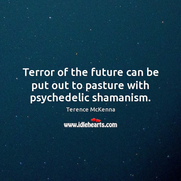 Terror of the future can be put out to pasture with psychedelic shamanism. Terence McKenna Picture Quote