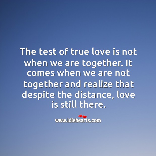 Test of true love. Realize Quotes Image