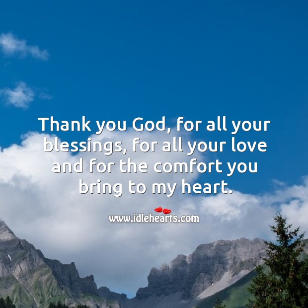 Thank you God, for all your blessings Thank You God Quotes Image