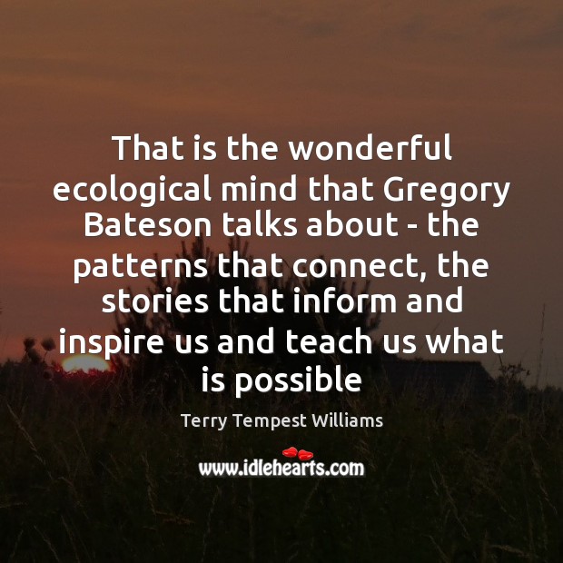 That is the wonderful ecological mind that Gregory Bateson talks about – Image