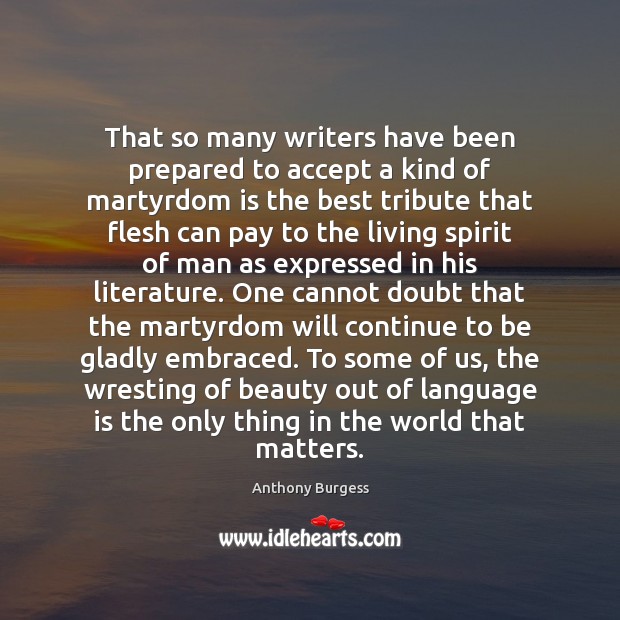 That so many writers have been prepared to accept a kind of Image