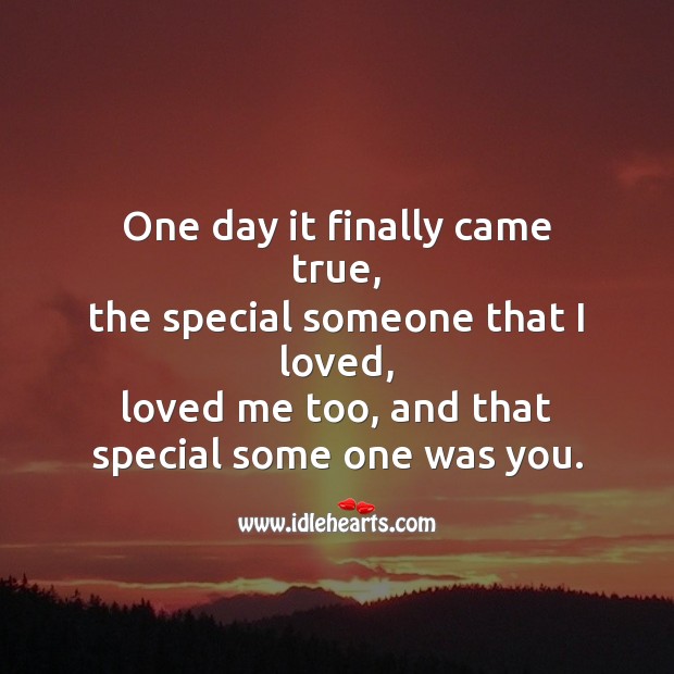 That special some one was you Romantic Messages Image
