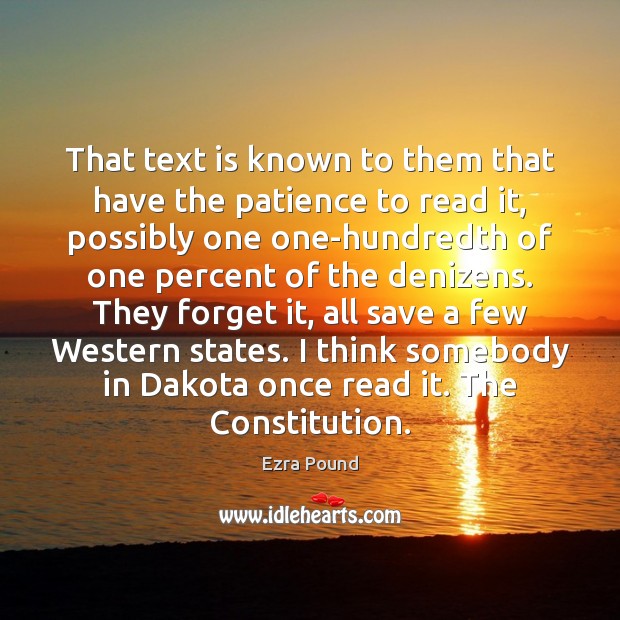 That text is known to them that have the patience to read Image