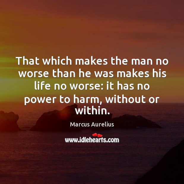 That which makes the man no worse than he was makes his Image