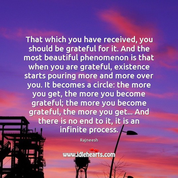 That which you have received, you should be grateful for it. And Be Grateful Quotes Image
