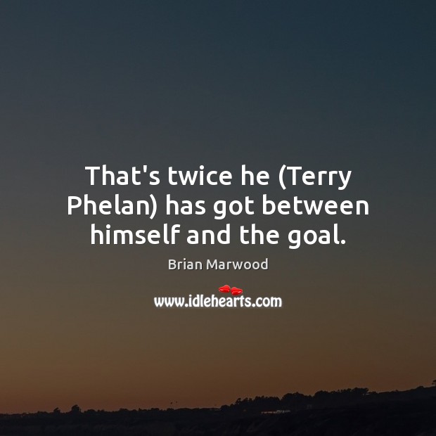 That’s twice he (Terry Phelan) has got between himself and the goal. Image
