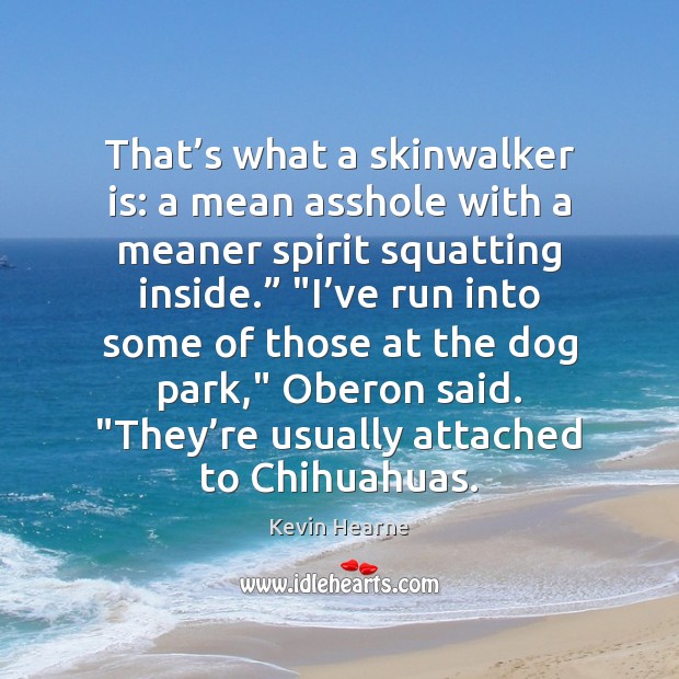 That’s what a skinwalker is: a mean asshole with a meaner Image