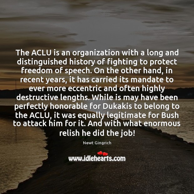 The ACLU is an organization with a long and distinguished history of Image