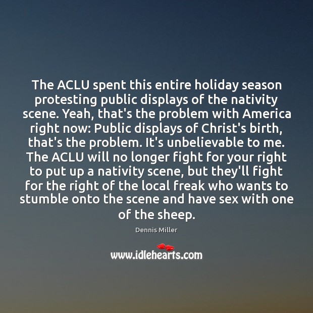 The ACLU spent this entire holiday season protesting public displays of the Image
