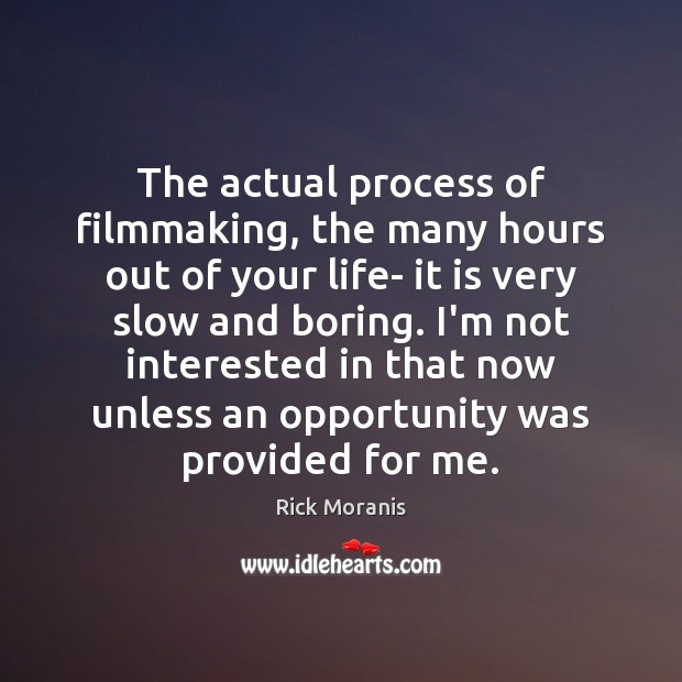 The actual process of filmmaking, the many hours out of your life- Image